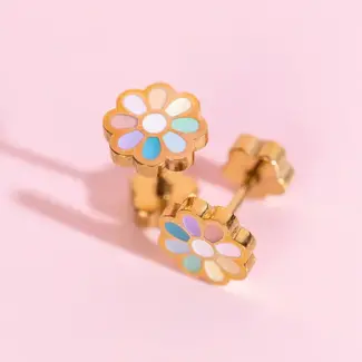 Pierced Co. Rainbow Daisy Earrings