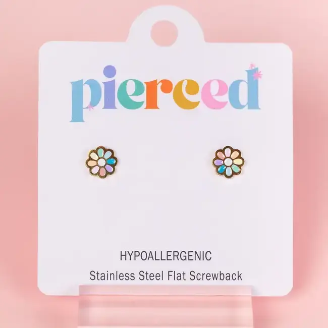 Pierced Co. Rainbow Daisy Earrings