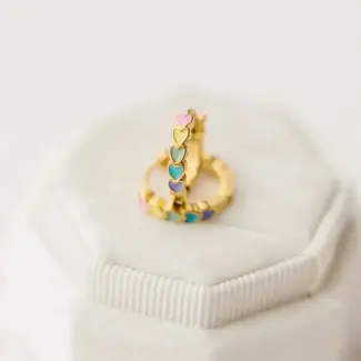 Pierced Co. Rainbow Heart Huggies