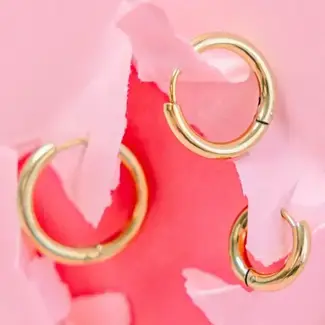 Pierced Co. Gold Huggies