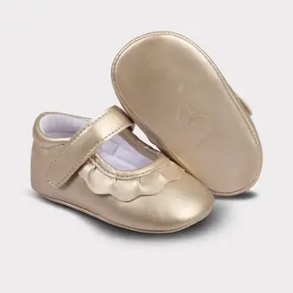 Oomphies Amina Hook & Loop Crib Shoe | Gold