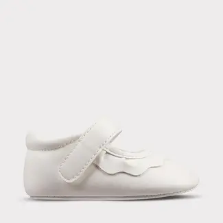 Oomphies Amina Hook & Loop Crib Shoe | White