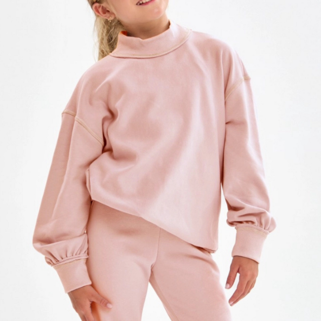 Good Girl Dusty Coral Mock Neck Set