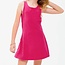 Good Girl Crossover Back Tennis Dress with Inner Romper | Hot Pink