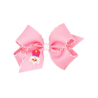 Wee Ones Medium Bow Moonstitch Edge Pink Nutcracker