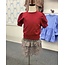 Pleat Collection Riley Sweatshirt | Red