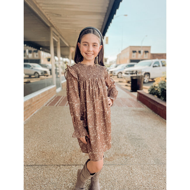Pleat Collection Lottie Dress | Brown Sugar Blooms