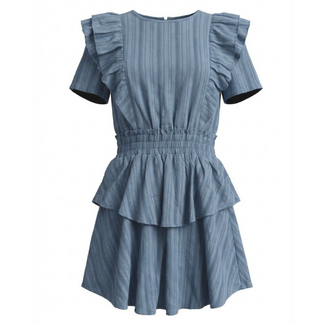 Collier Dress | Blue & Gold