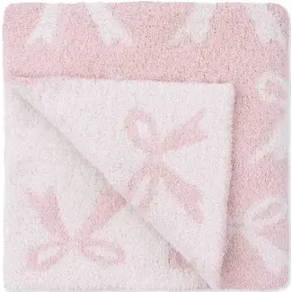 Angel Dear Chenille Blanket | Blush Bow
