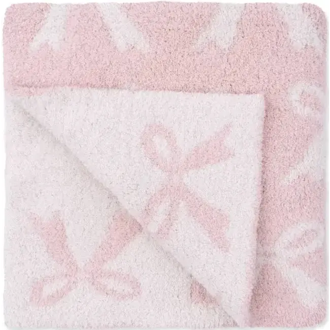 Angel Dear Chenille Blanket | Blush Bow