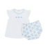 Magnolia Baby Dreamy Hydrangeas Sky Blue Ruffle Diaper Cover Set