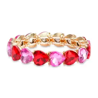 iScream Red and Pink Heart Bracelet