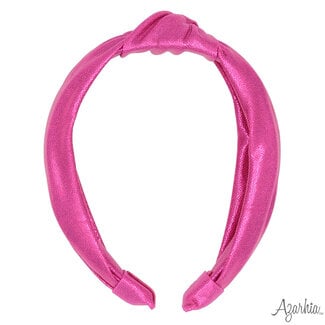 Azarhia Top Knot Headband | Hot Pink Shimmer
