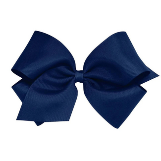 Wee Ones Grosgrain Peacoat Blue Bow