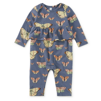 Tea Collection Pretty Peplum Romper | Skyfield Butterflies