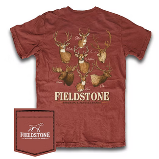 Fieldstone Red North American Deer Tee