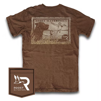Fieldstone Roost Brown Lab Dog Stamp Tee