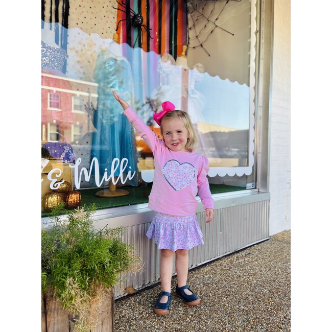 Azarhia Sequin Applique Stay Sweet Pink Holly