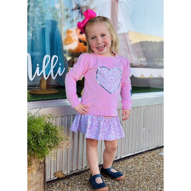 Azarhia Sequin Applique Stay Sweet Pink Holly