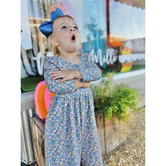 Swoon Kids Pocket Jumper | Blue Floral