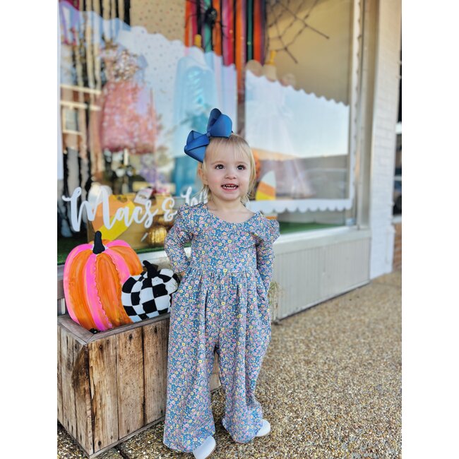 Swoon Kids Pocket Jumper | Blue Floral