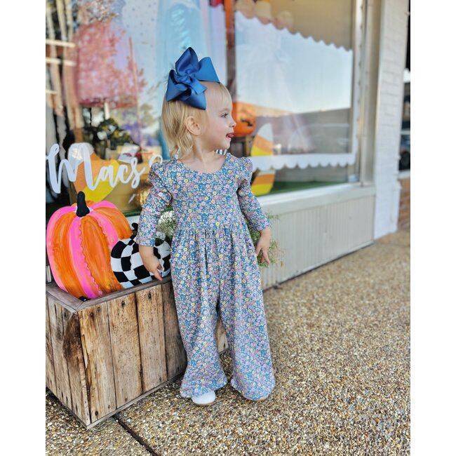 Swoon Kids Pocket Jumper | Blue Floral