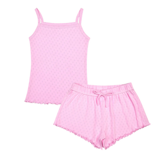 iScream Pink Pointelle Tank & Shorts Set