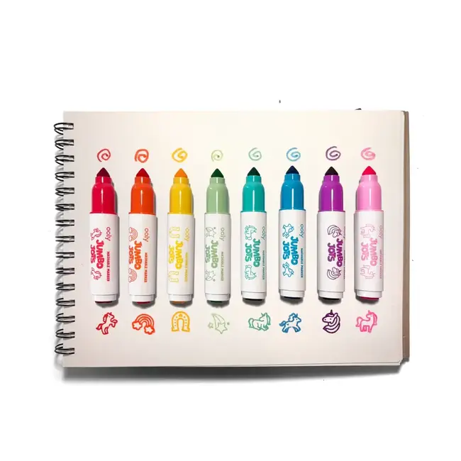 Ooly Jumbo Jots: Dual Tip Cone & Stamp Markers | Unicorn