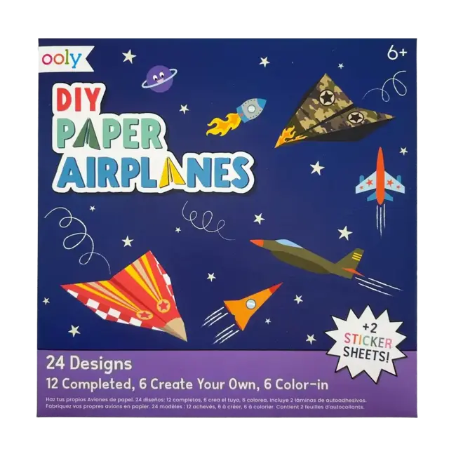Ooly DIY Paper Airplanes Activity Kit | 24 Designs
