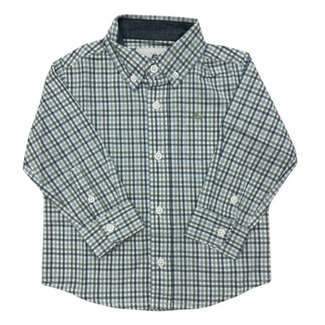 Southbound Long Sleeve Dress Shirt | Navy Green Tan
