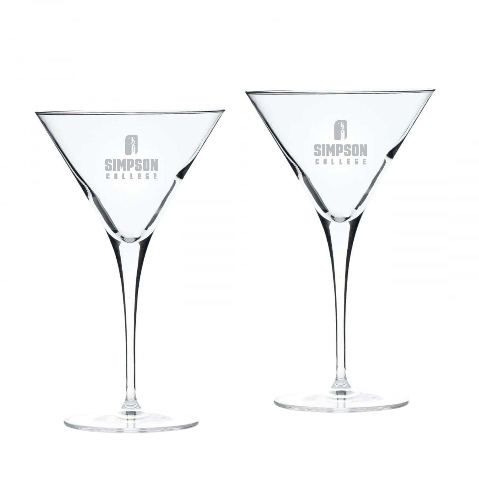 Campus Crystal DROP SHIP - Titanium Strengthened Martini Glasses Set
