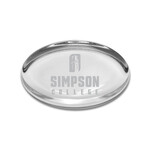 Campus Crystal DROP SHIP - Oval Paperweight