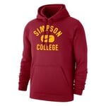 Nike Club Fleece PO Hoody Crimson