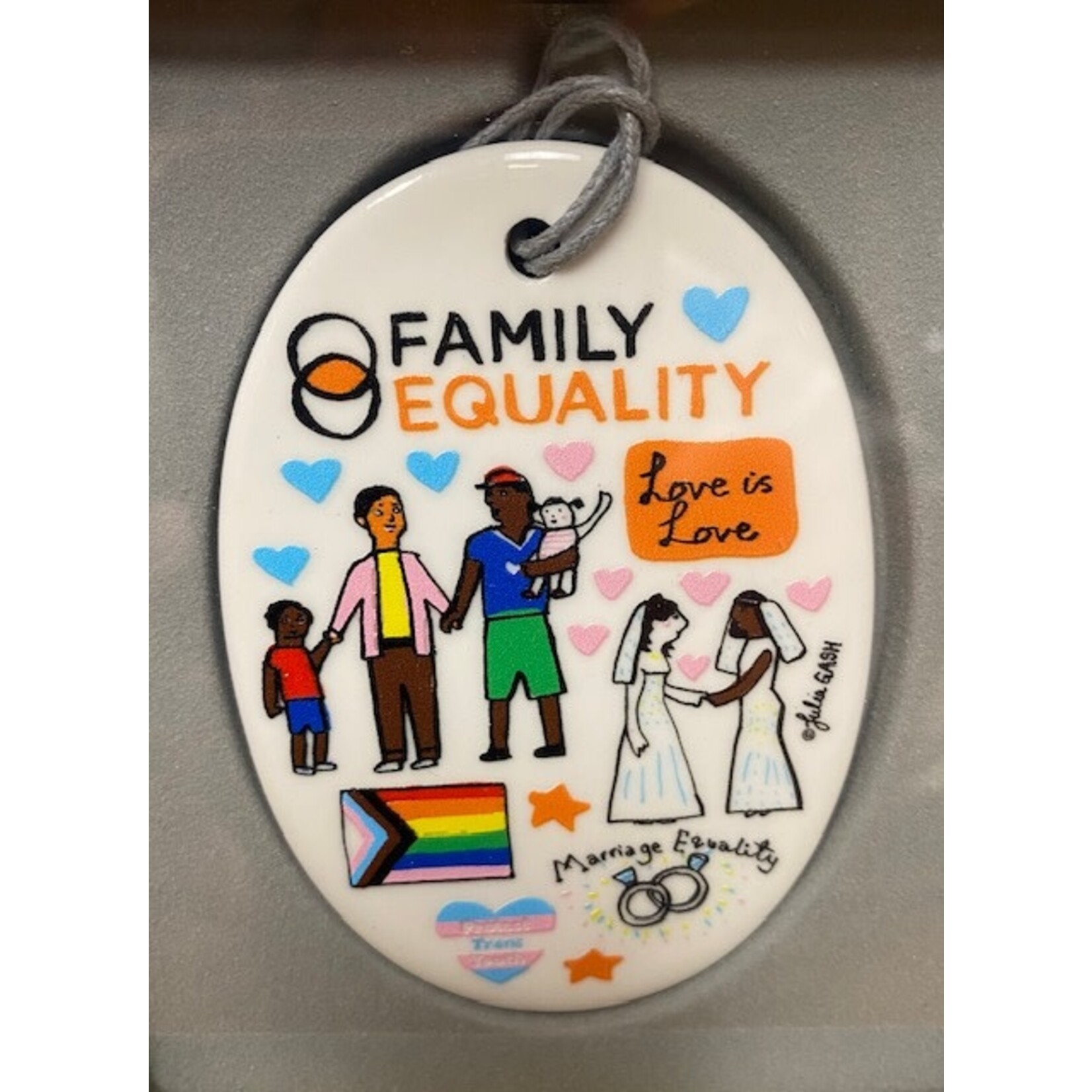 Oval Equality Ornament
