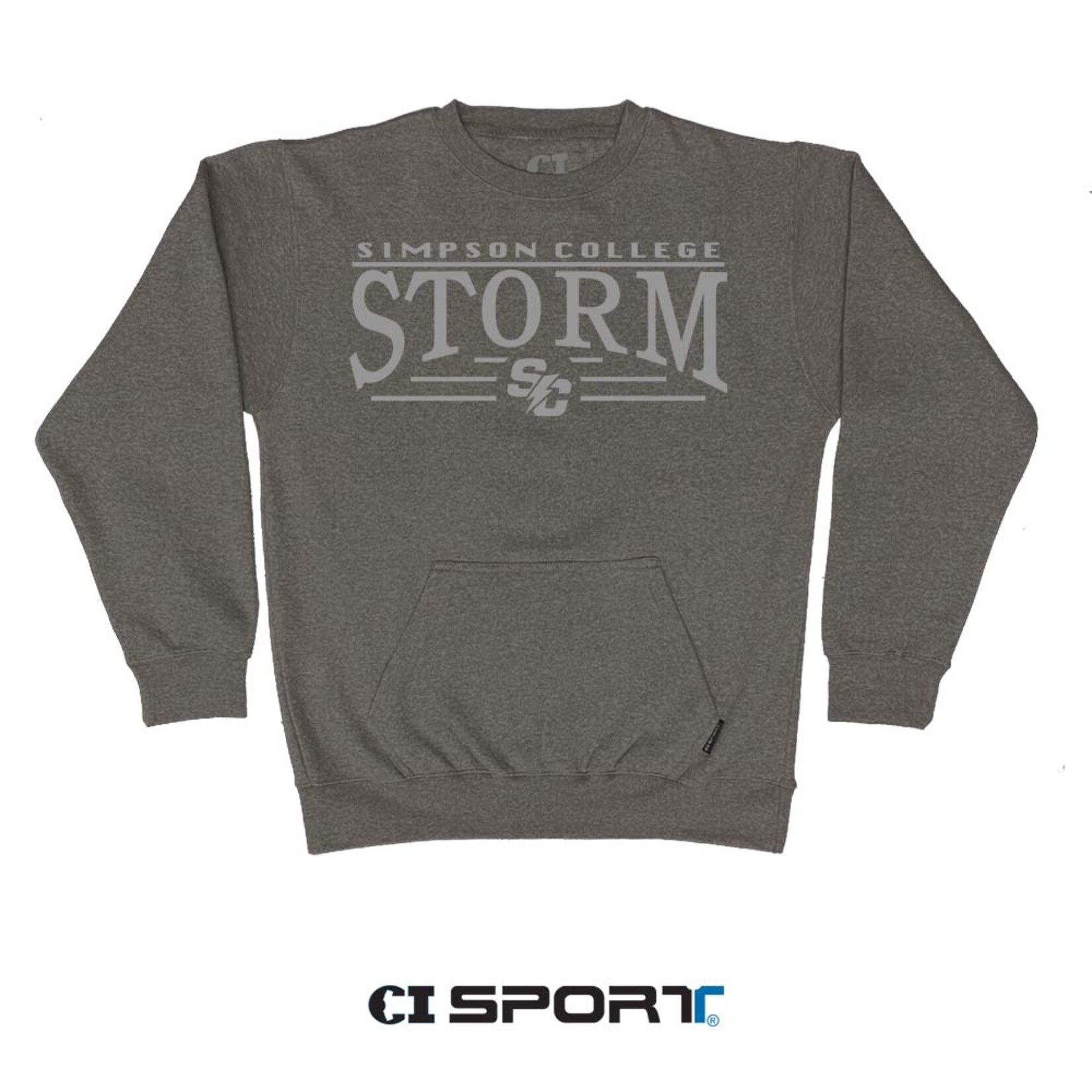 CI Sport Simpson Pocket Crew-Dark Heather
