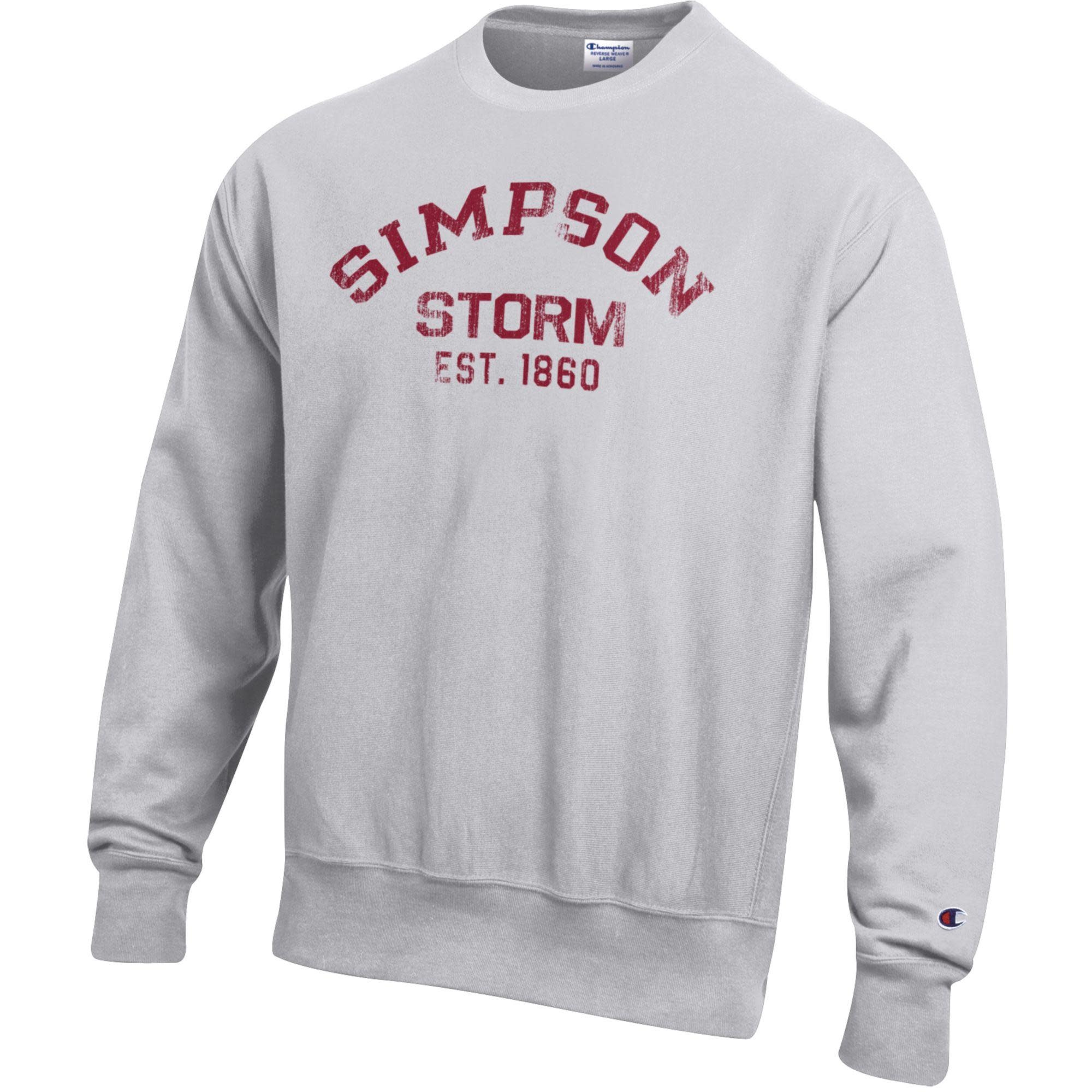 Champion Reverse Weave Crew Silver Grey Heather - Simpson Champion Reverse Weave Crew Silver Grey Heather - Simpson