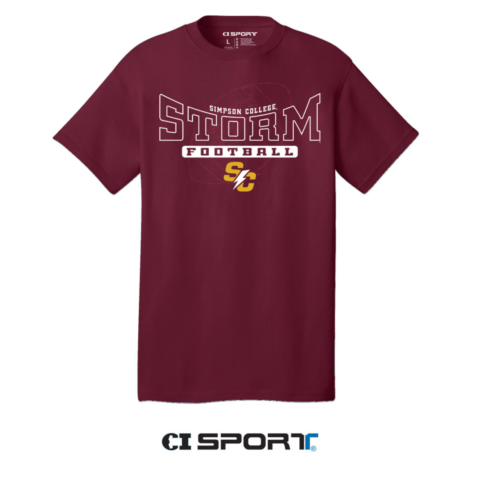 CI Sport Football Tee Cardinal
