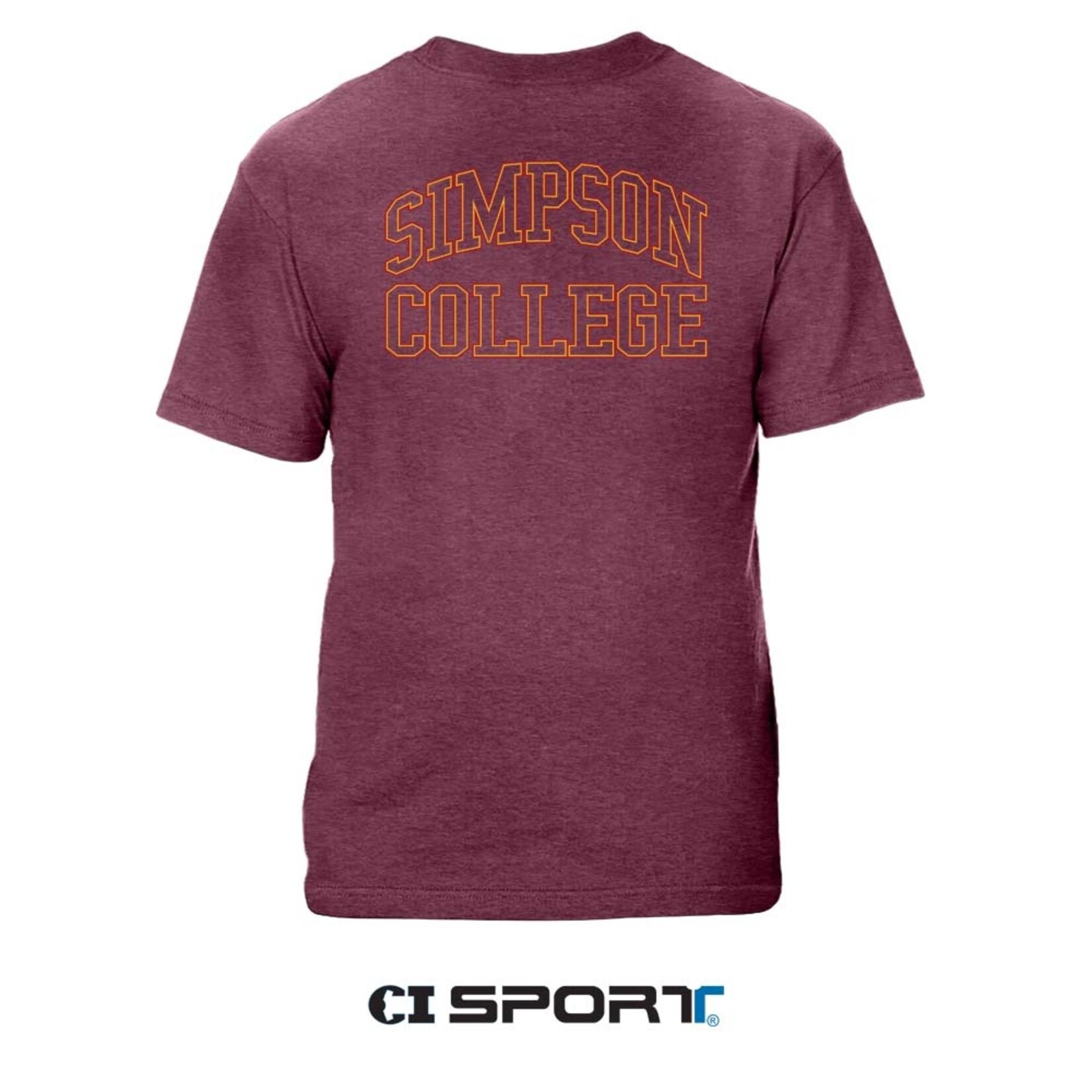 CI Sport Simpson College 1860 Tee Burgundy Heather