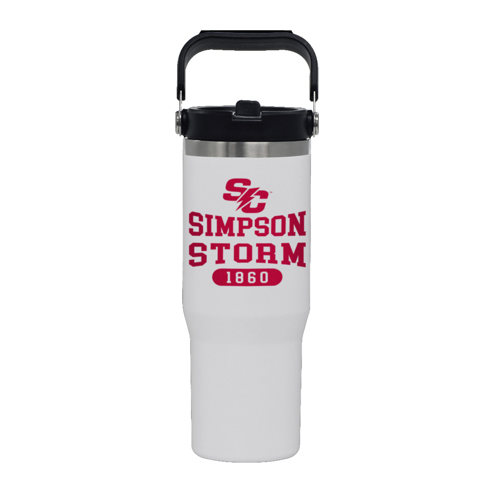 Spirit Products, Ltd Sport Bottle White w/Crimson