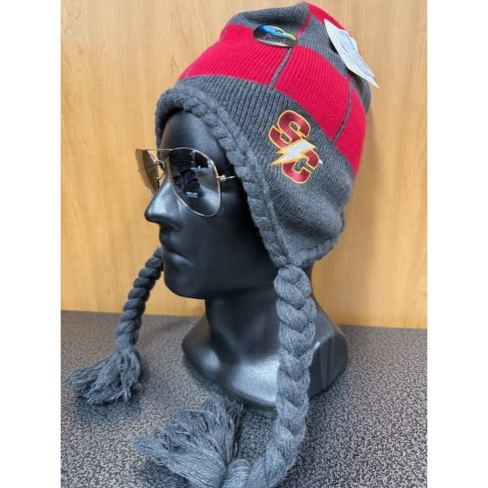 LogoFit Elk horn  Fleece-Lined Earflap hat w/Tassels