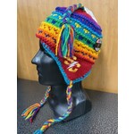 LogoFit Yak Multi-Colored Fleece-Lined Earflap Hat w/Tassels Youth