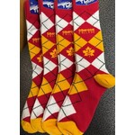 TCK Argyle Mid-Calf Sock (Scrlt/Wht/Gld/Blk)