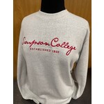 New Agenda Nantucket Crew Fleece Sweater Salt and Pepper