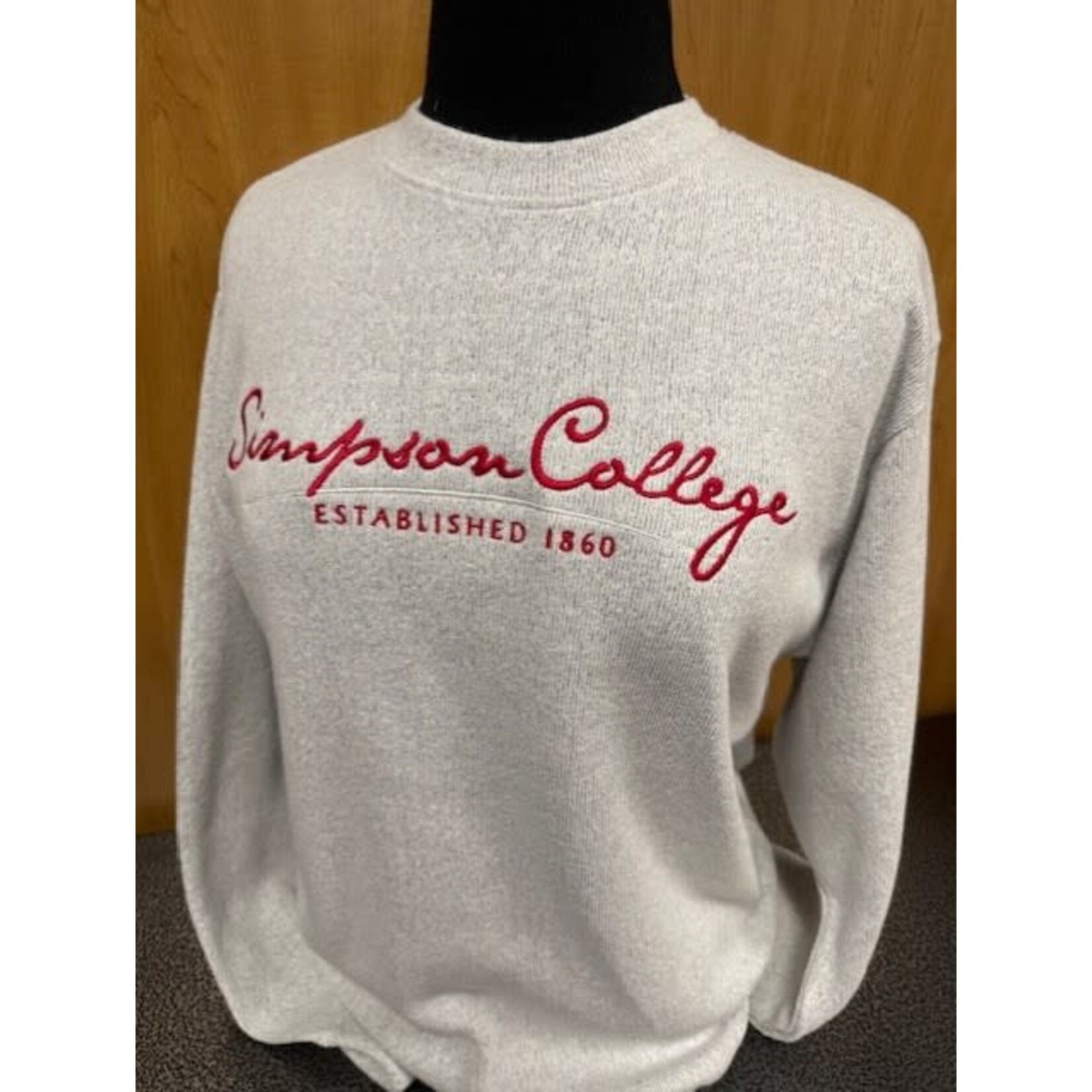 New Agenda Nantucket Crew Fleece Sweater Salt and Pepper