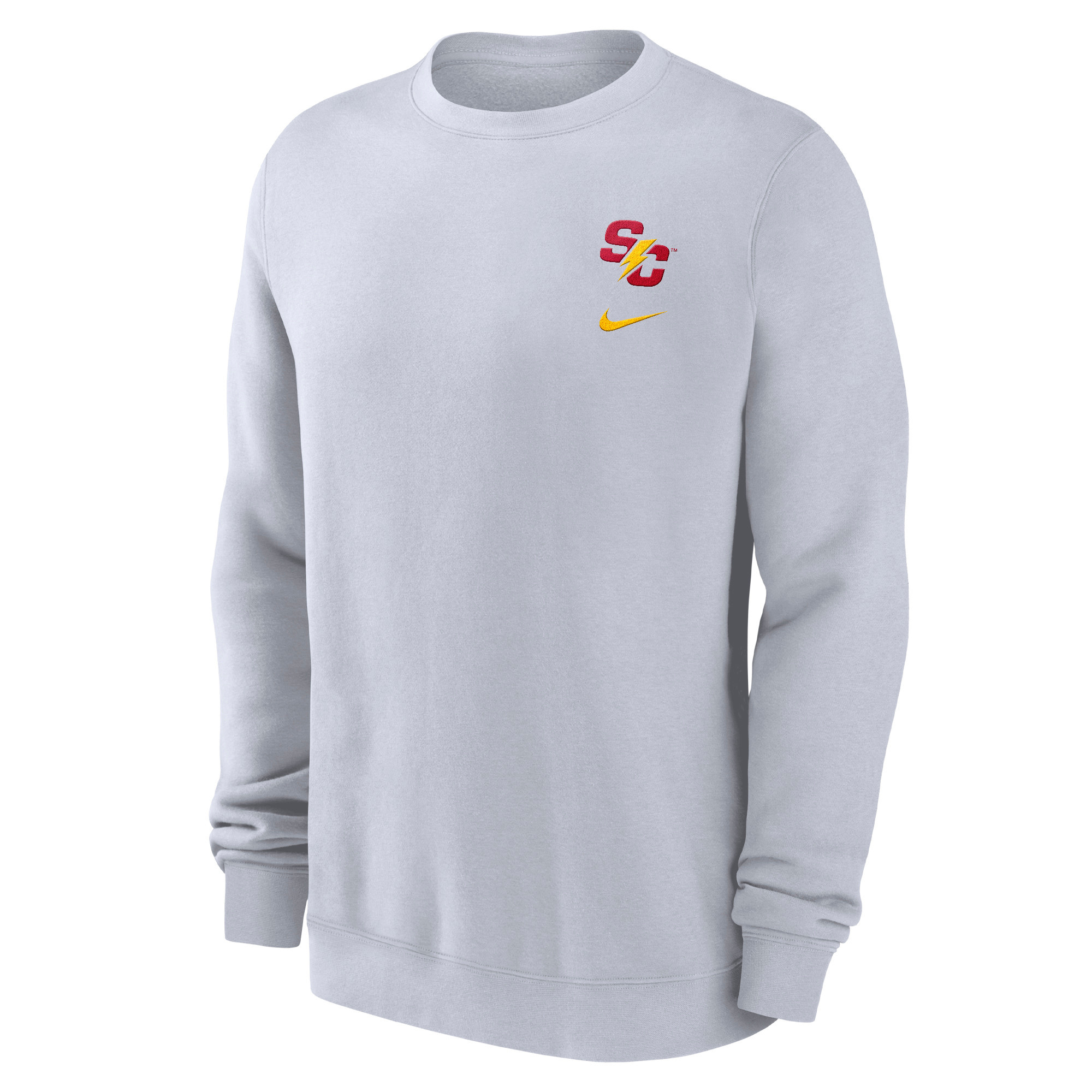 Nike Club Fleece Crew White - Simpson College Spirit Shop