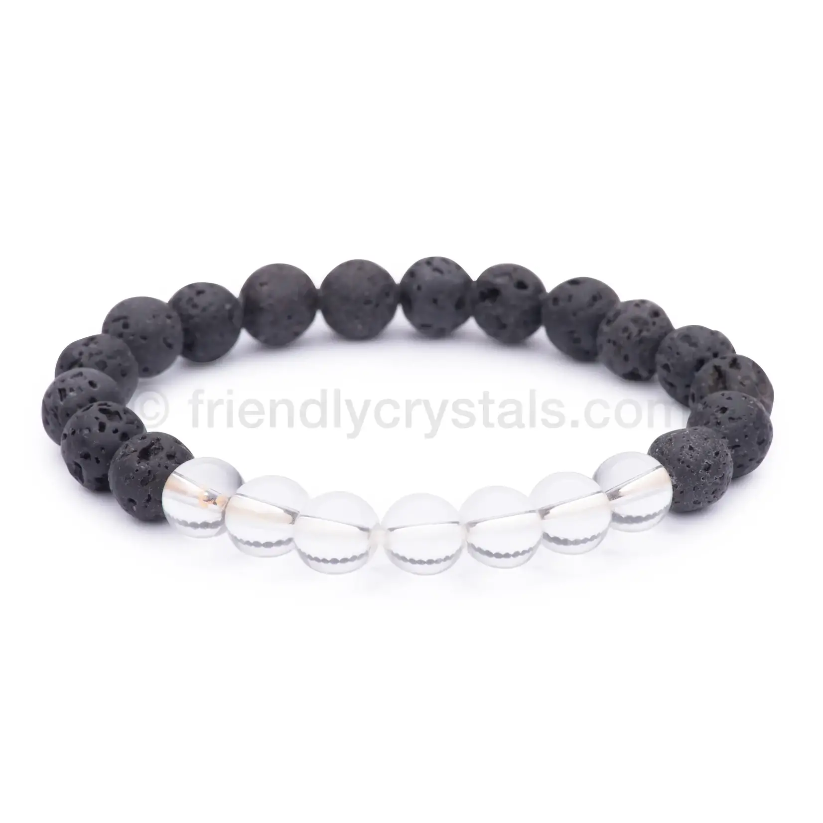 Friendly Crystals Crystal Quartz Lava Bracelet (Energy)