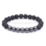 Friendly Crystals Hematite Lava Bracelet (Mind Power)