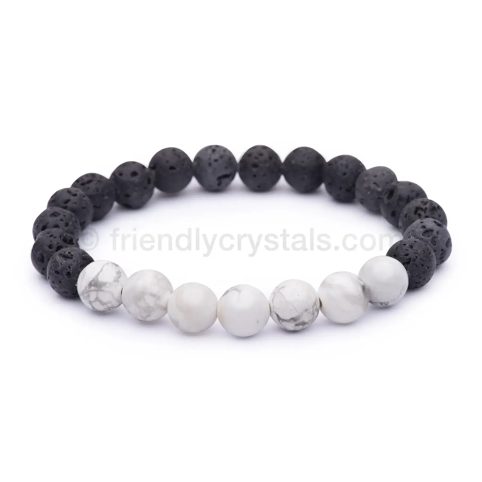 Friendly Crystals Howlite Lava Bracelet