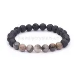 Friendly Crystals Petrified Wook Lava Bracelet (Security)