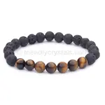 Friendly Crystals Tiger's Eye Lava Bracelet (Protection)